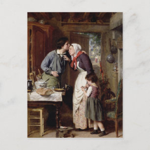 Carte Postale La Dévotion d'un fils, 1868 (huile sur toile)
