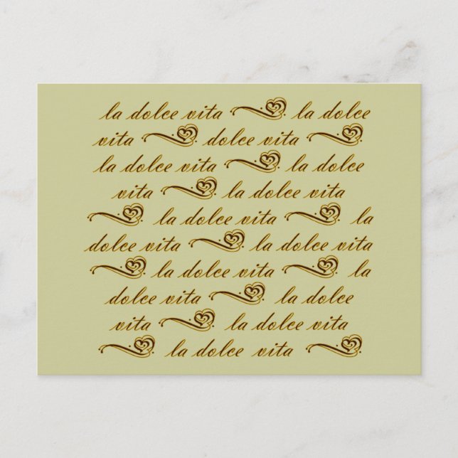 Carte Postale La Dolce Vita (Devant)