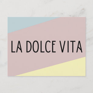 Carte Postale La dolce vita italien lettrage