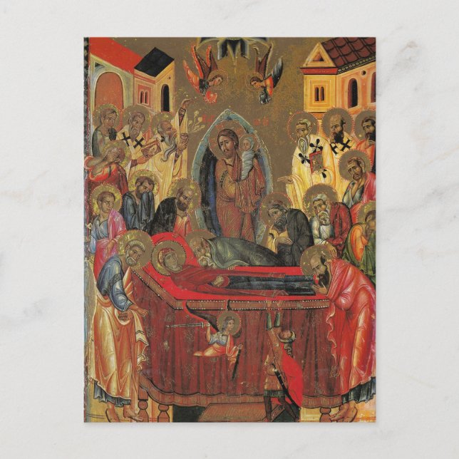 Carte Postale La Dormition de l'icône Theotokos (Devant)