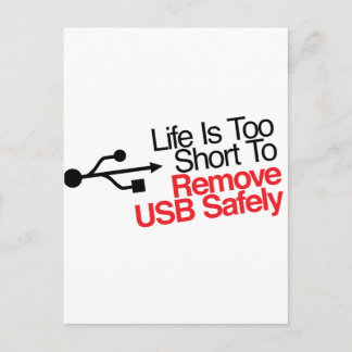 Carte Postale La durée de vie est trop courte pour supprimer USB