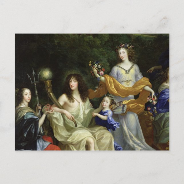 Carte Postale La famille de Louis XIV 1670 (Devant)