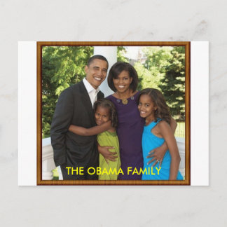 CARTE POSTALE LA FAMILLE OBAMA
