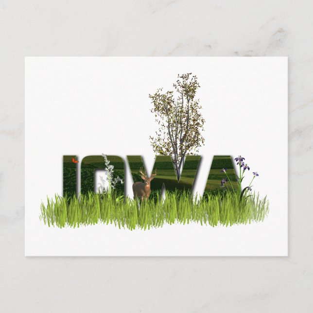 Carte Postale La faune de Iowa (Devant)