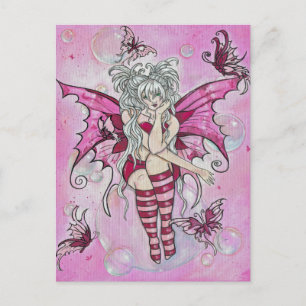 Carte postale "La fée magenta"