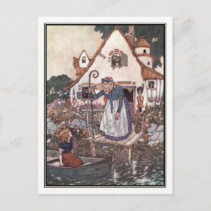 Carte Postale La femme apprise dans la magie par Edmund Dulac