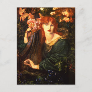 Carte Postale La femme débarquée par Dante Gabriel Rossetti