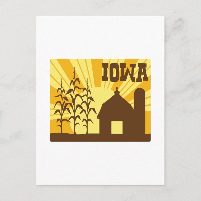 Carte Postale La ferme de maïs de l'Iowa (Devant)