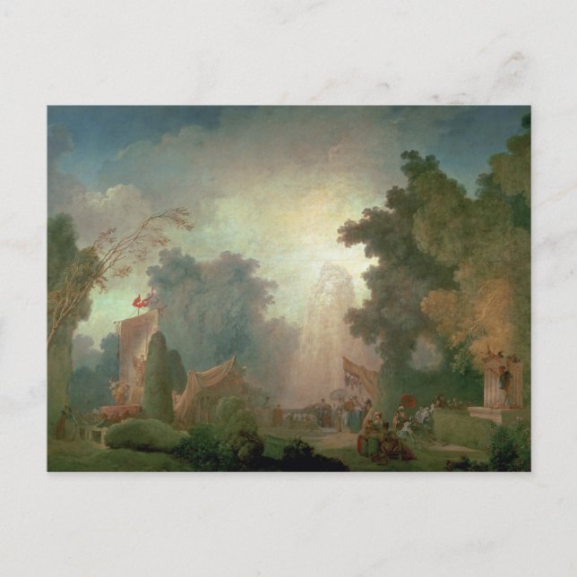 Carte Postale La Fete à Saint-Cloud (huile sur toile) (pour déta (Devant)