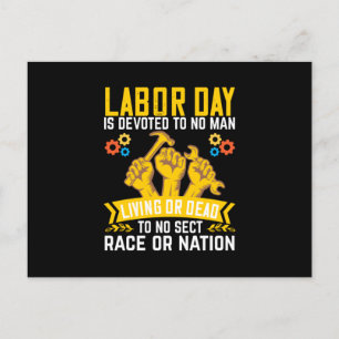 Carte Postale La Fête du Travail est dédiée à No Man Living