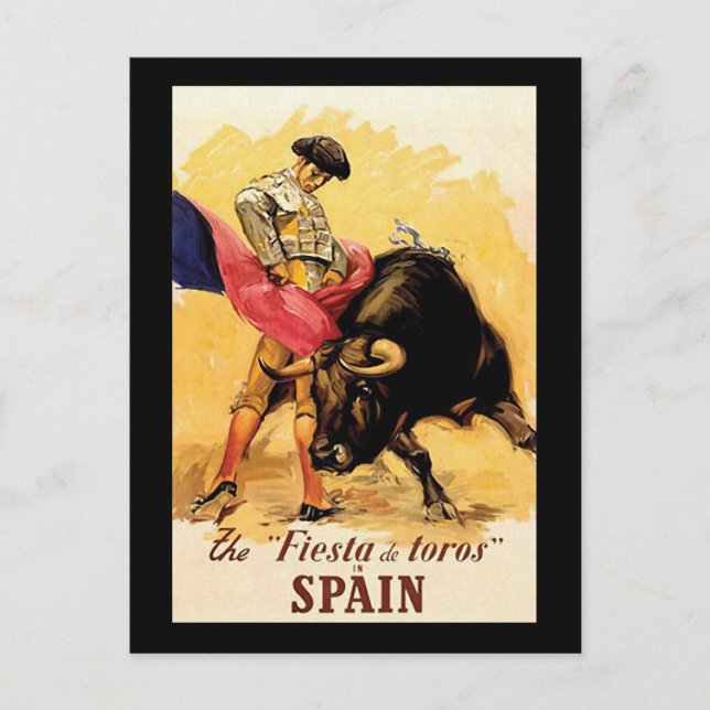 Carte Postale La Fiesta De Toros En Espagne (Devant)