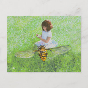 Carte Postale La fille avec la peinture d'abeilles par Steve Ber