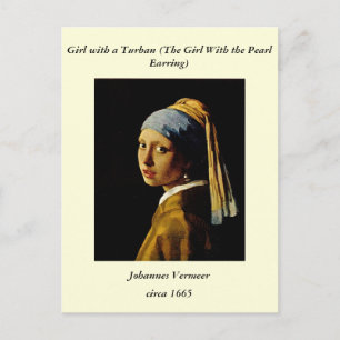 Carte Postale La fille avec un Turban / la fille avec l'oreille 