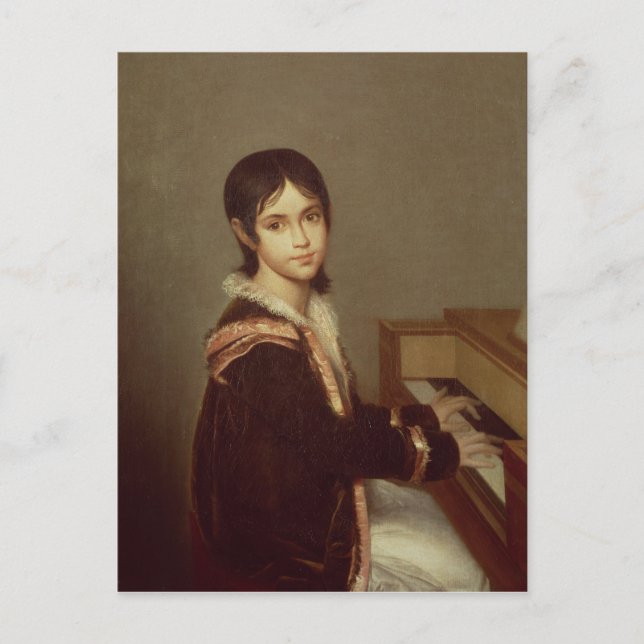 Carte Postale La fille de l'artiste au piano (Devant)
