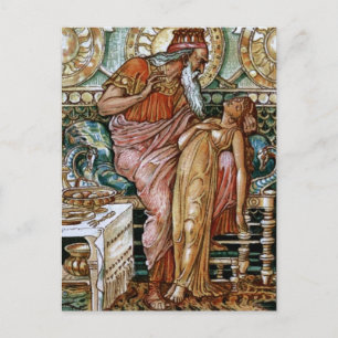 Carte Postale La Fille De Midas S'Est Transformée En Or