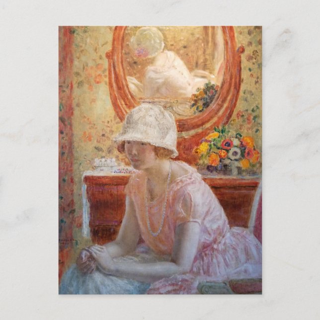 Carte Postale La fille devant un miroir | Frederick Carl Friesek (Devant)