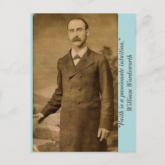 Carte Postale "La foi est une intuition passionnée." Wllm Wordsw (Devant)