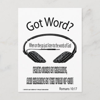 Carte Postale La foi vient en écoutant Design (Avez-vous des mot