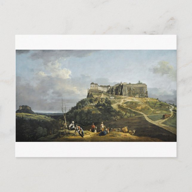 Carte Postale La forteresse de Konigstein par Bernardo Bellotto (Devant)