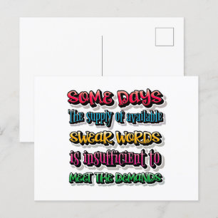 Carte Postale La Fourniture De Mots De Sweat Disponibles Est Ins