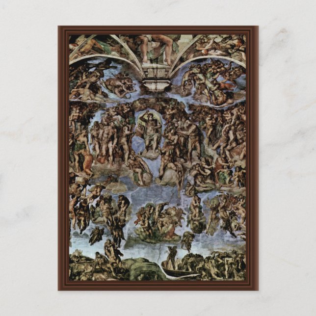 Carte Postale La Fresque Du Jugement Dernier Sur Le Mur D'autel  (Devant)