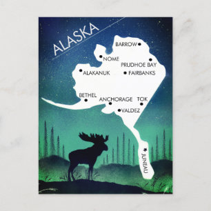 Carte Postale La frontière finale de l'Alaska