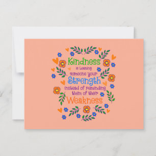 Carte Postale La gentillesse Prête Quelqu'Un Votre Force