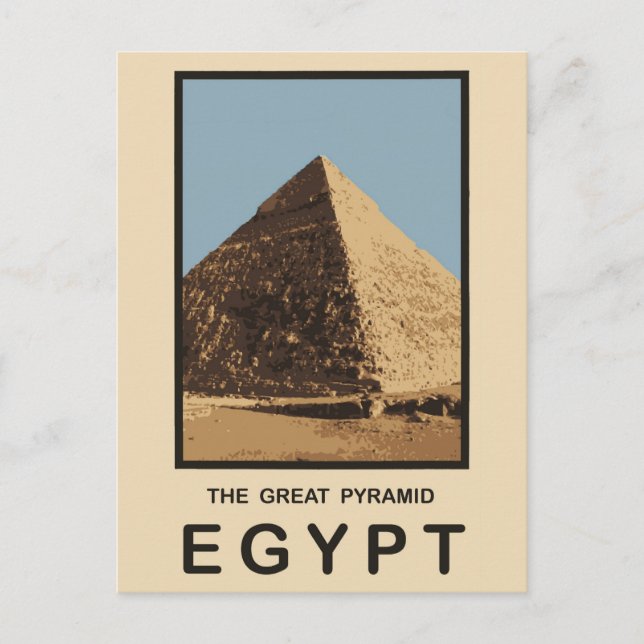 Carte Postale La Grande Pyramide égyptienne (Devant)