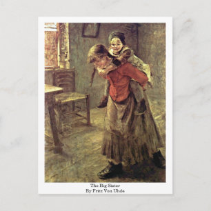 Carte Postale La Grande Soeur De Fritz Von Uhde