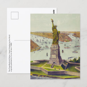Carte Postale La Grande Statue de Bartholdi, Statue de la Libert