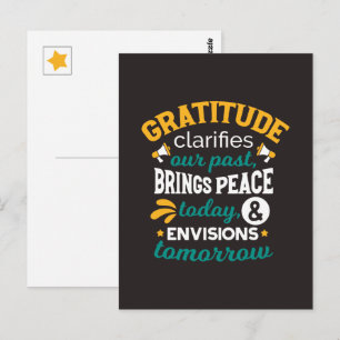 Carte Postale La gratitude apporte la paix aujourd'hui – Foi pos