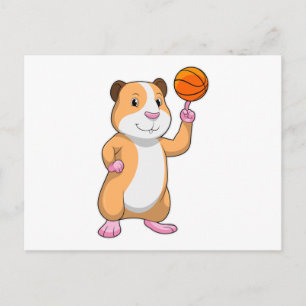 Carte Postale La Guinée joue au basket-ball avec le basket-ball.