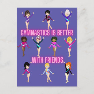 Carte Postale La Gymnastique Est Mieux Avec Les Amis