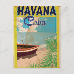 Carte Postale La Havane, Cuba Affiche de vacances vintage