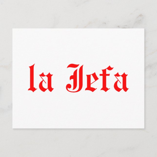 Carte Postale La jefa (Devant)