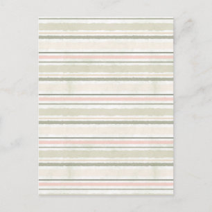 Carte Postale La joie du blanc   Motif de bandes d'aquarelle