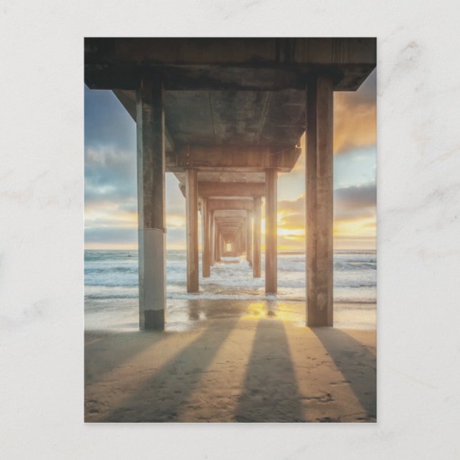 Carte Postale La Jolla, Scripps's Pier at Sunset | San Diego (Devant)