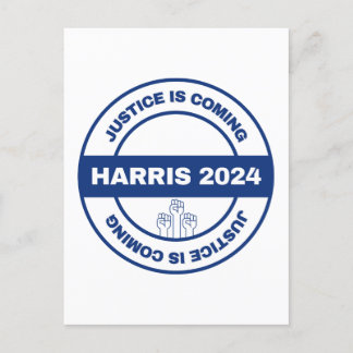 Carte Postale La justice arrive | Kamala harris Walz Election
