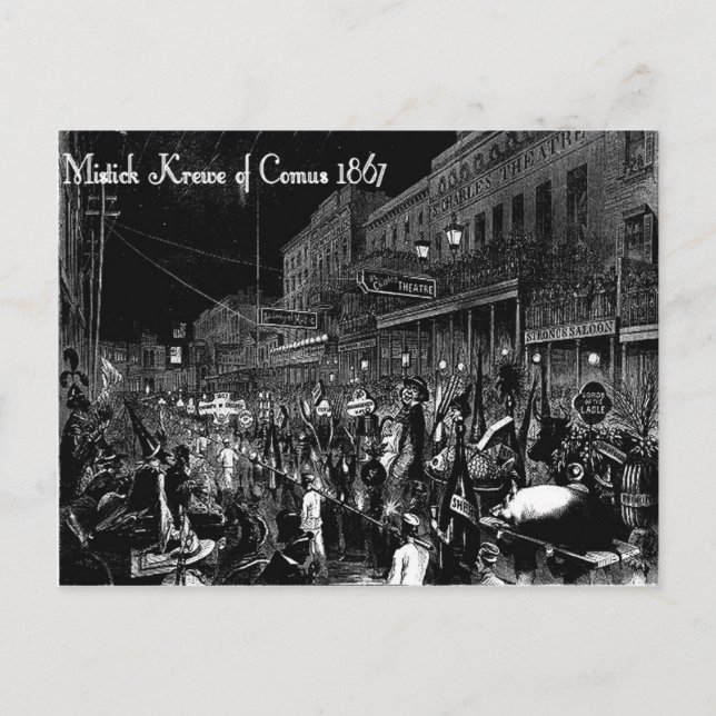 Carte Postale La Krewe Mistique de Comus sur Parade, Poste Vinta (Devant)