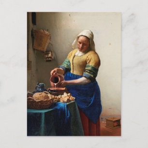 Carte Postale La laitière servante de cuisine par Johannes Verme