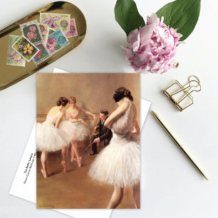 Carte Postale La leçon de ballet Pierre Carrier-Belleuse