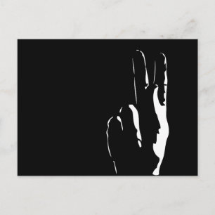 Carte Postale la lettre K en langue des signes