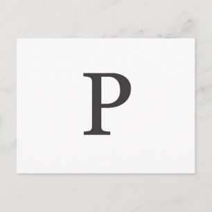 Carte Postale "la lettre P"