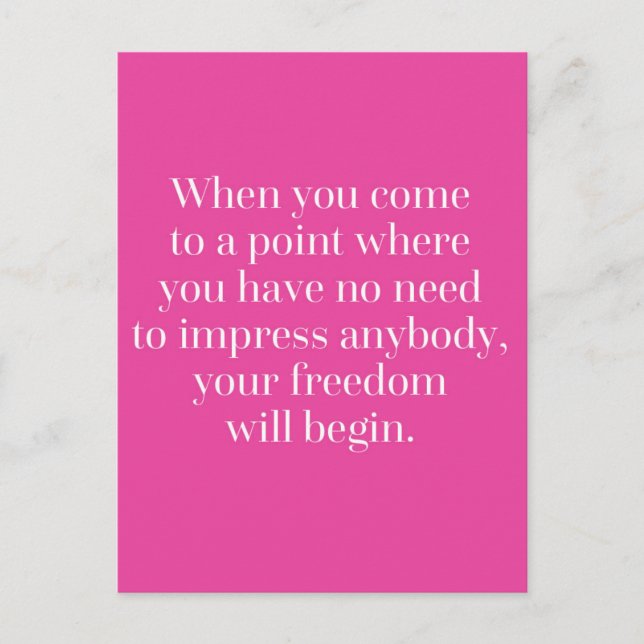 Carte Postale La Liberté Commencera À Citer (Devant)