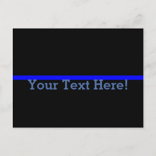 Carte Postale La Ligne Bleue Mince Symbolique Personnalise Cela
