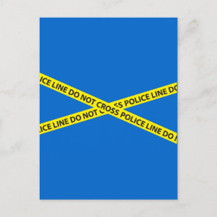 Carte Postale LA LIGNE DE POLICE NE TRAVERSE PAS LA bande