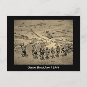 Carte Postale La Longue Ligne Depuis La Plage D'Omaha