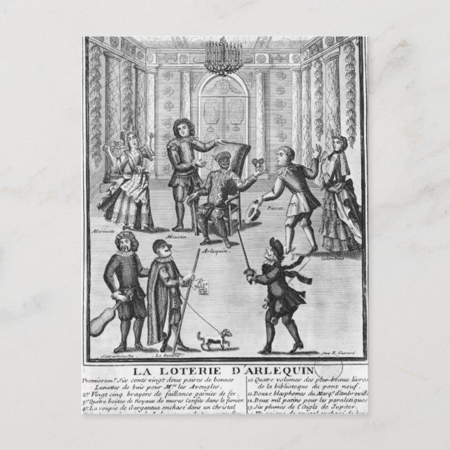 Carte Postale La loterie de l'Arlequin (Devant)