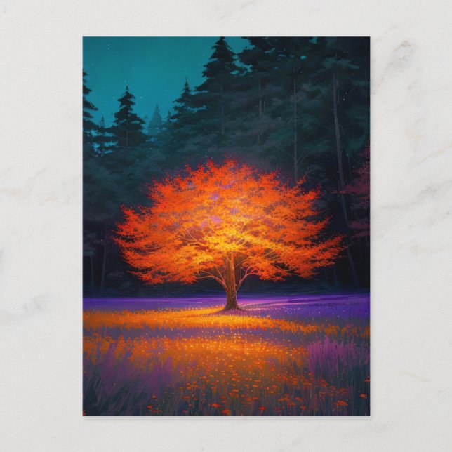 Carte Postale La lueur transcendante de l'arbre d'or (Devant)