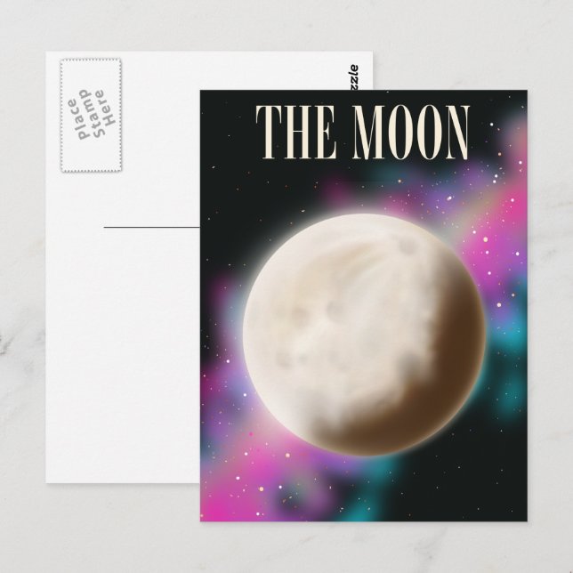 Carte Postale La Lune (Devant / Derrière)